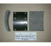 Накладка тормозная 5320, 5511 сверленная с индикатором износа (Трибо)