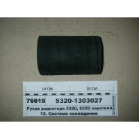 Рукав радіатора 5320, 6520 короткий Ф68х120 (Волзький)