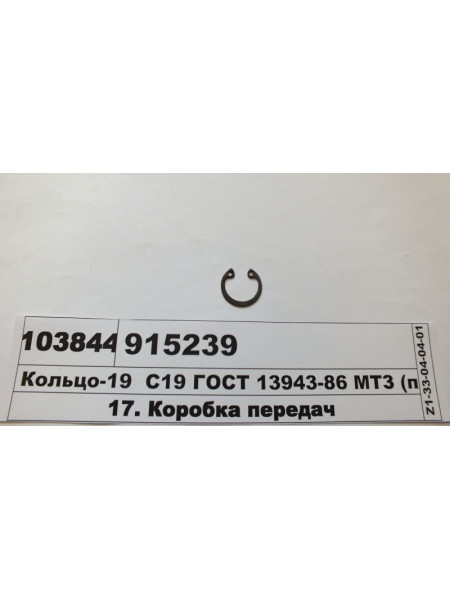 Картинка товара Кольцо-19 С19 ГОСТ 13943-86 МТЗ (пр-во МТЗ)