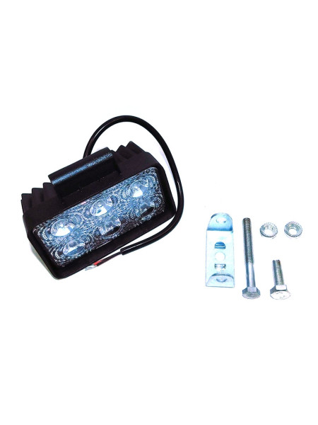 Картинка товара Фара LED прямокутна 18W, 6 ламп, 110*114,5мм, широкий промінь 12/24В (вир-во Юбана)