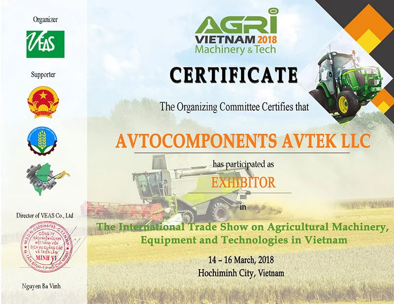 Exhibition "AGRI MACHINERY & TECH VIETNAM 2018"